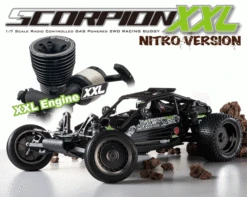 31873T2 Kyosho - 1/7 Gas Powered 2WD Racing Buggy SCORPION XXL Readyset Color Type 2 (Black)