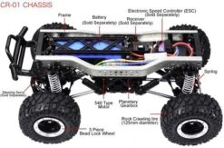 58429 Tamiya - RC Jeep Wrangler - CR01 Semi Assembled Model - CR01 CR-01 Chassis