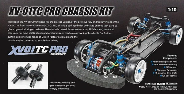 58558 Tamiya - 1/10 RC XV-01 TC PRO Chassis Kit Touring Car - XV-01TC 7 58558 Tamiya - 1/10 RC XV-01 TC PRO Chassis Kit Touring Car - XV-01TC - Image 5