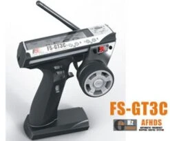 FS-GT3C Flysky 2.4GHz 3Ch Transmitter W/GR3E RX/3.7v Li-Po/USB Cable Wide Display