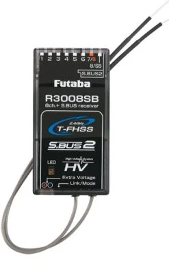 R3008SB Futaba 8-Channel S.BUS2 2.4GHz T-FHSS Telemetry Receiver HV High Voltage System