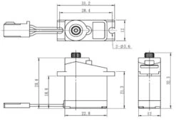 SH-0255MG Savox Micro Metal Gear Digital Servo