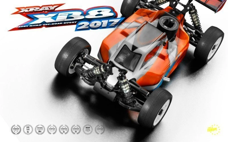 350012-M4A XRAY XB8 - 2017 Specs - 1/8 Luxury Nitro Off-road Car W/Nova Mito4offA + 51016 Pipe Set 4 350012-M4A XRAY XB8 - 2017 Specs - 1/8 Luxury Nitro Off-road Car W/Nova Mito4offA + 51016 Pipe Set - Image 2